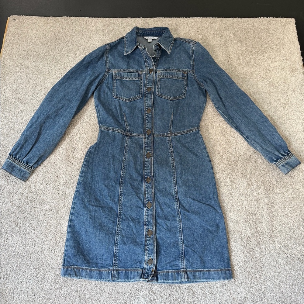 Ophelia Roe Women's Blue Denim Long Sleeve Dress‎ Size 4
